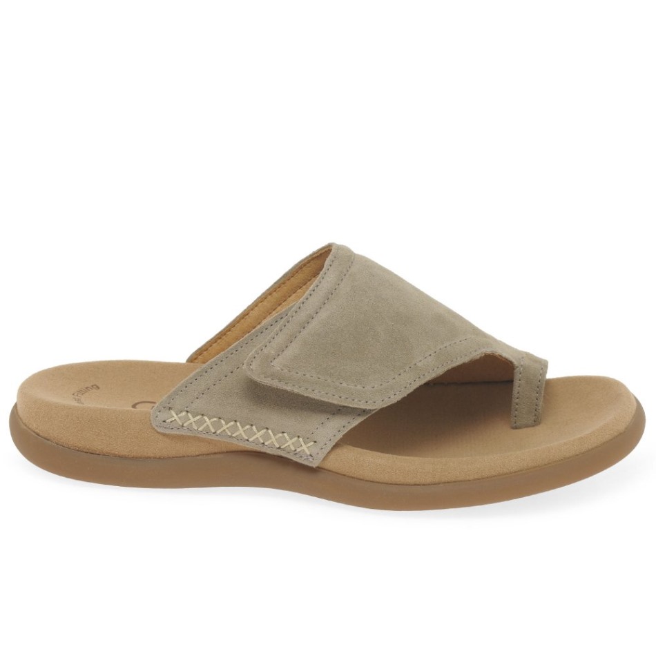 Gabor En Suède De Soie | Sandales à Boucle D\orteil Pour Femme Exclusive Jouissance